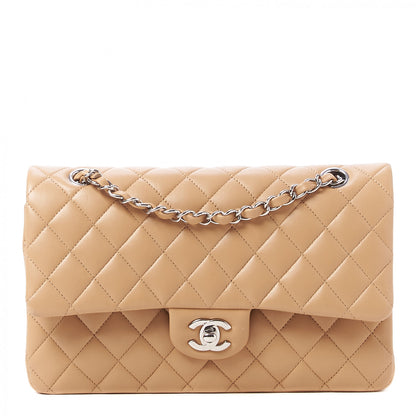 Chanel Lambskin Quilted Medium Double Flap Beige 1 of 10