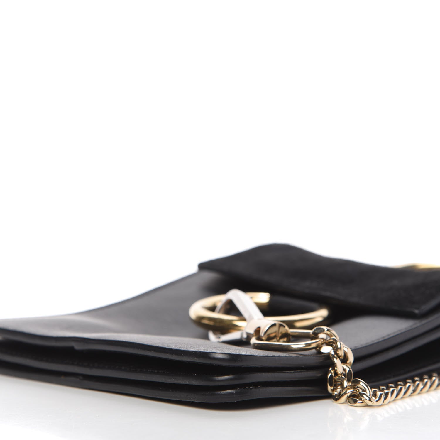 Chloe Suede Calfskin Mini Faye Bracelet Bag Black 7 of 10