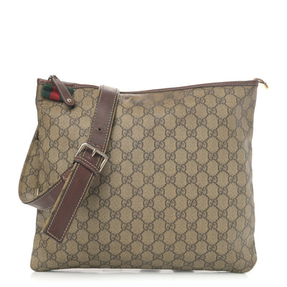 Gucci GG Supreme Monogram Web Messenger Brown 1 of 8