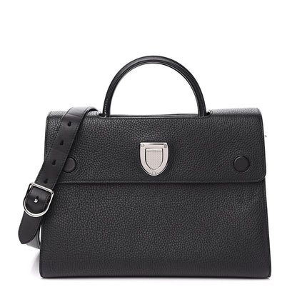 Christian Dior Grained Calfskin Medium Diorever Flap Black 1 of 12