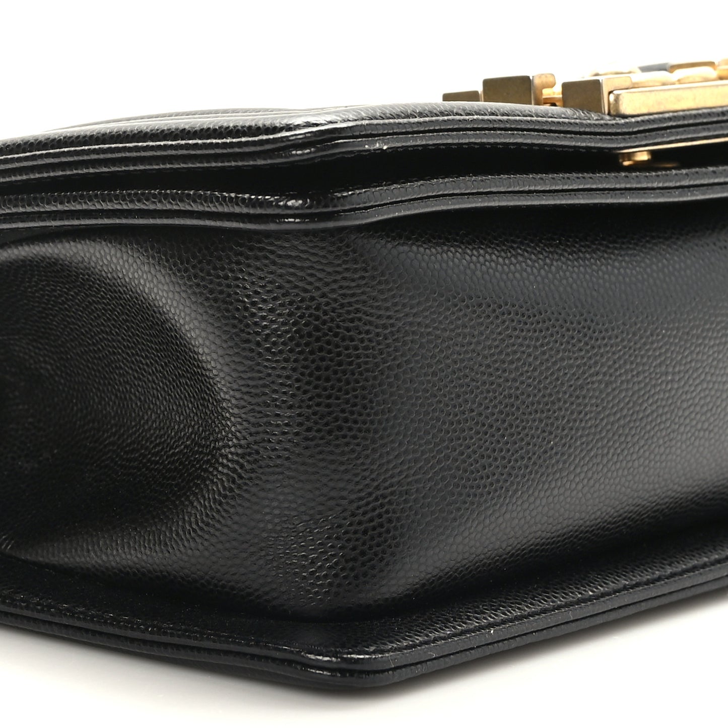 Caviar Quilted Small Boy Flap Black