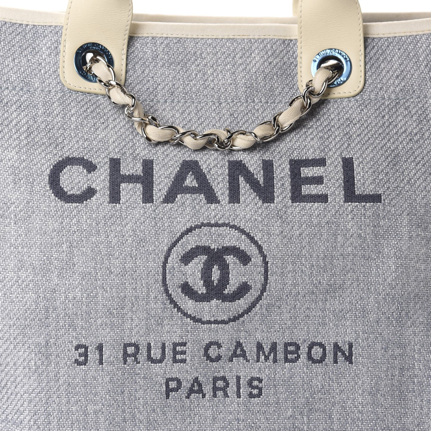 Canvas Medium Deauville Tote Light Blue