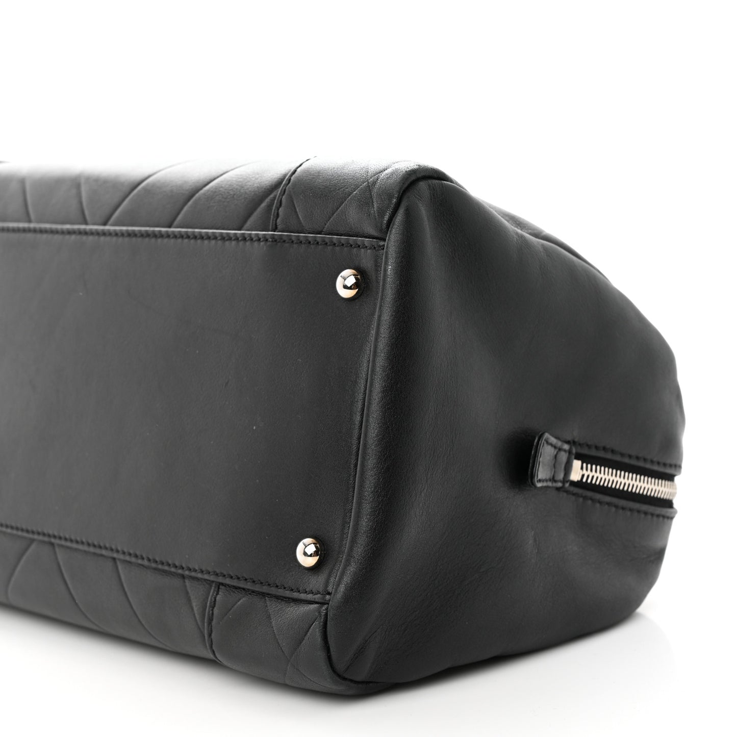 Calfskin Chevron CC All Day Long Boston Black