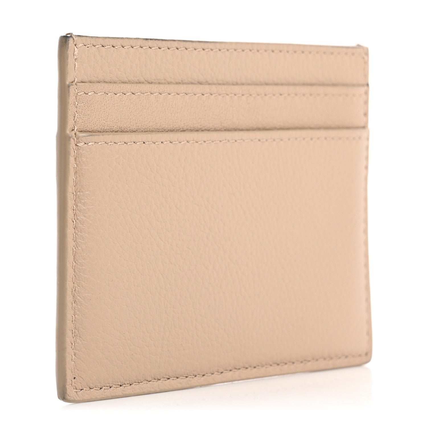 Saint Laurent Calfskin Tiny Cassandre Credit Card Case Dark Beige 3 of 12
