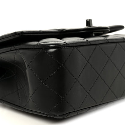 Chanel Lambskin Quilted Mini Top Handle Rectangular Flap So Black 10 of 11