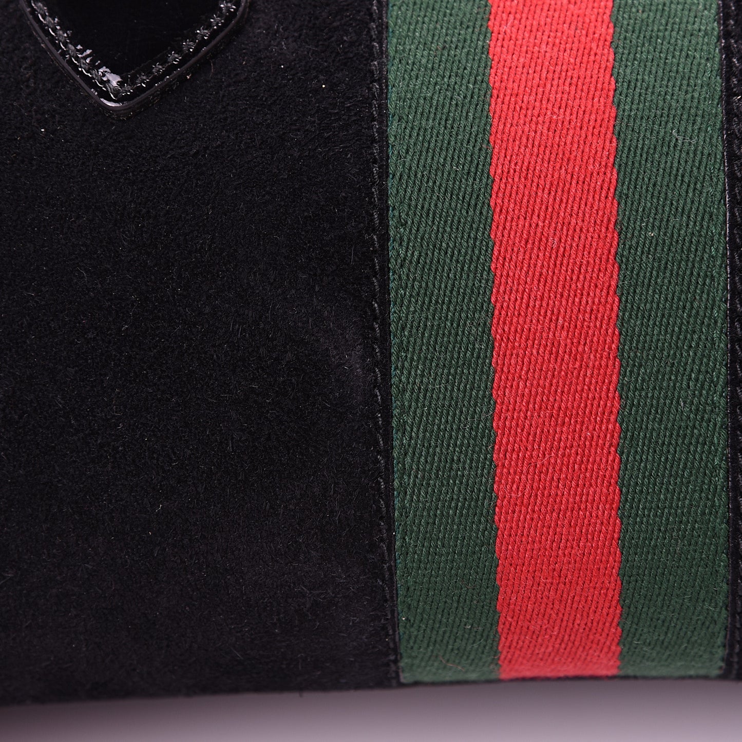 Suede Patent GG Web Medium Ophidia Boston Black