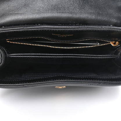 Saint Laurent Calfskin Y Quilted Monogram Toy Loulou Crossbody Bag Black 4 of 4