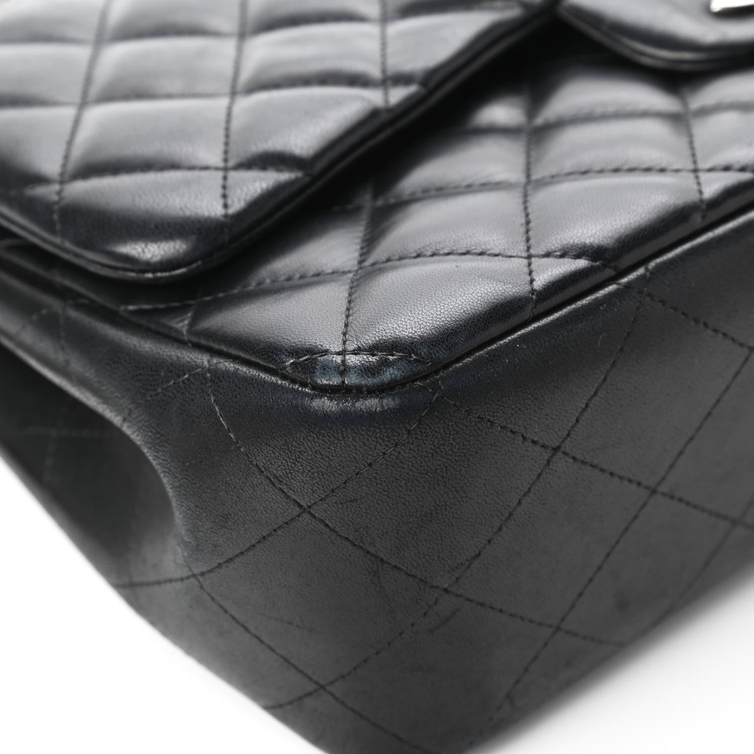 Chanel Lambskin Quilted Jumbo Double Flap Black 14 of 14