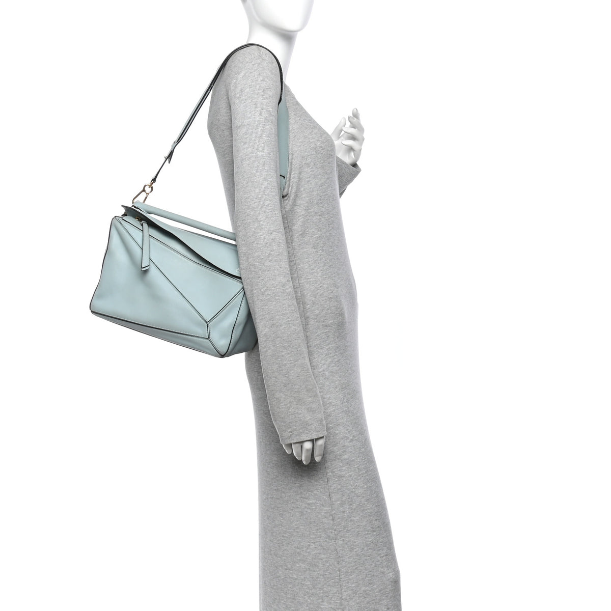 Loewe Calfskin Small Puzzle Bag Light Blue 2 of 13