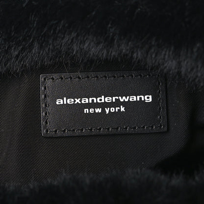 Alexander Wang Faux Fur Small Scrunchie Bag Black 6 of 9