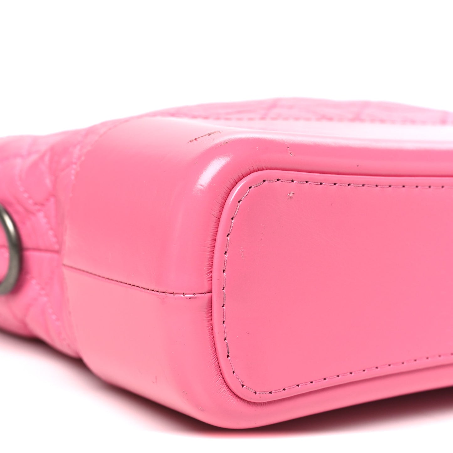 Aged Calfskin Quilted New Medium Gabrielle Hobo Pink