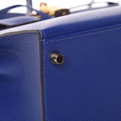 Hermes Epsom Kelly Sellier 28 Bleu Electrique 6 of 33