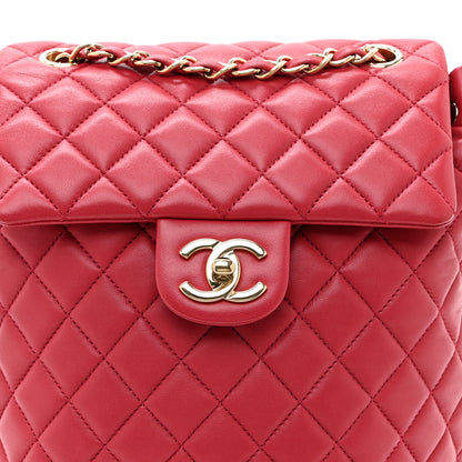Chanel Lambskin Quilted Small Urban Spirit Backpack Dark Pink 8 of 10