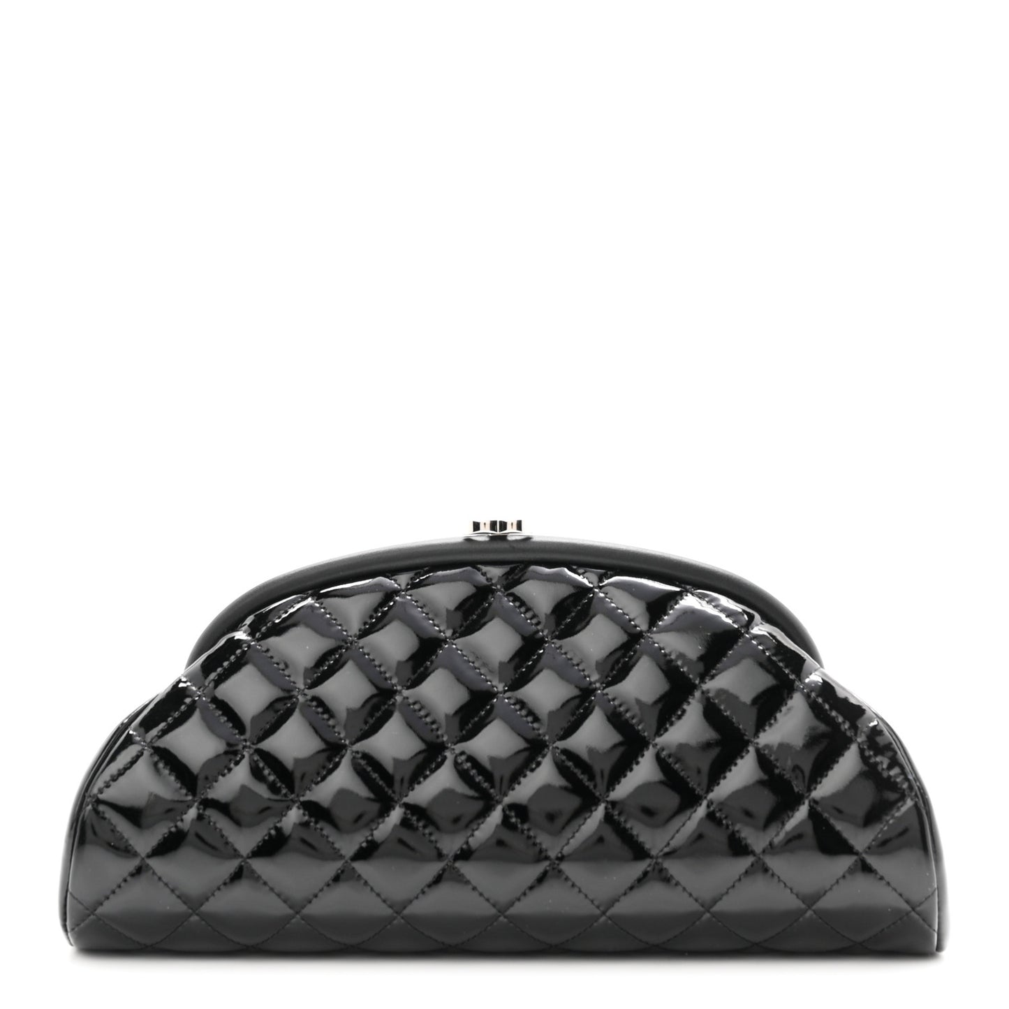 Patent Quilted Timeless Clutch Black