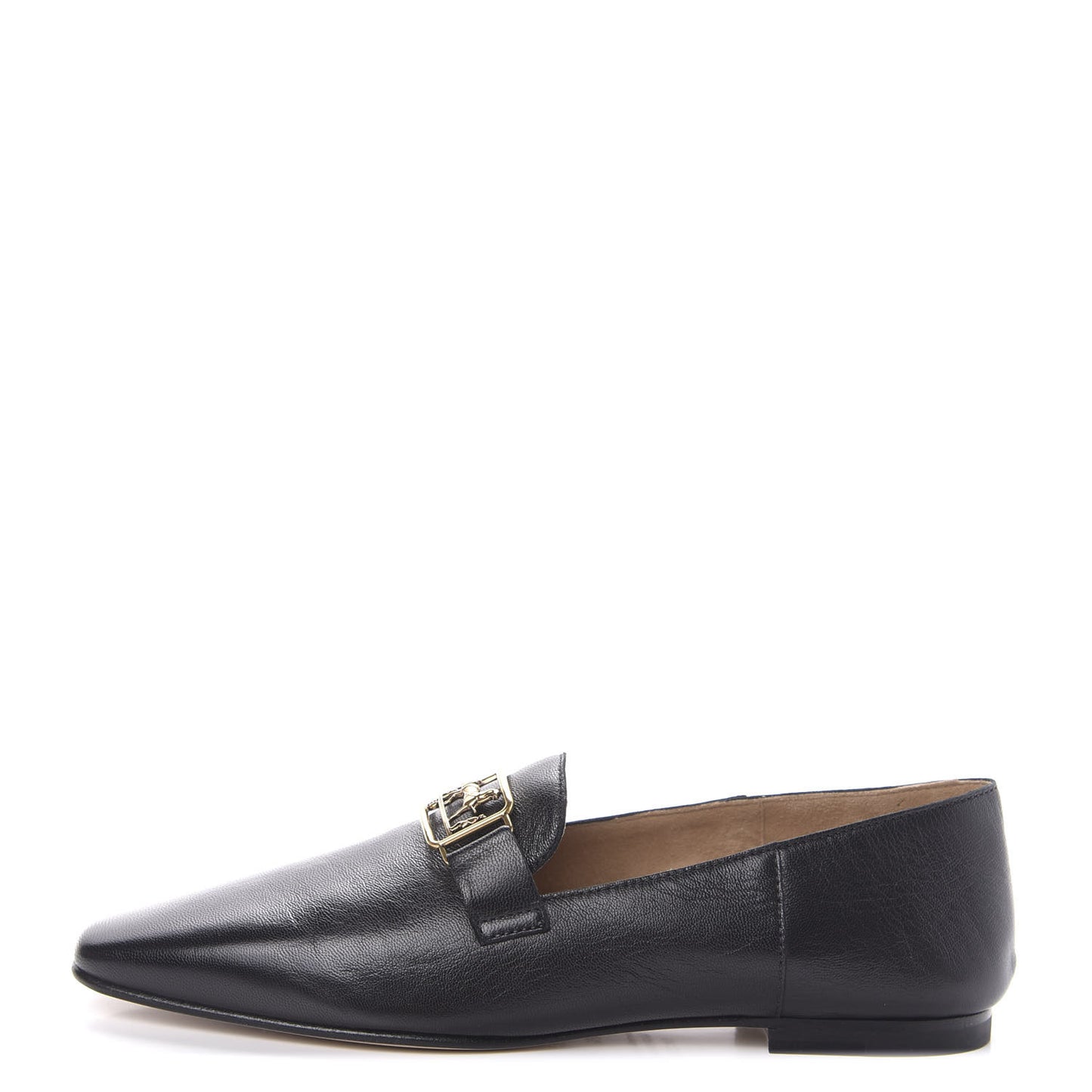 Supple Goatskin Womens Time Loafers 36.5 Black