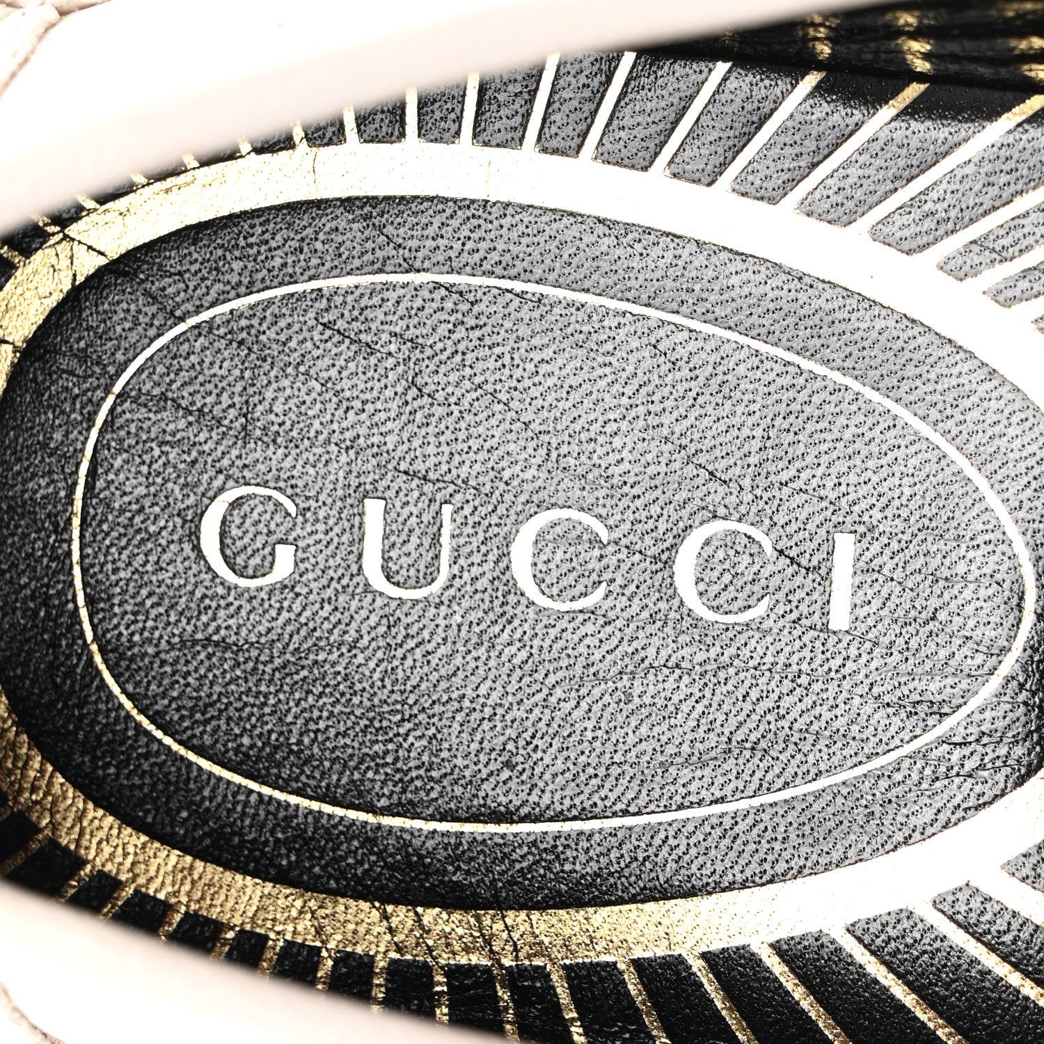 Gucci Goatskin Womens Logo 15mm Loafers 38 Mystic White 7 of 9
