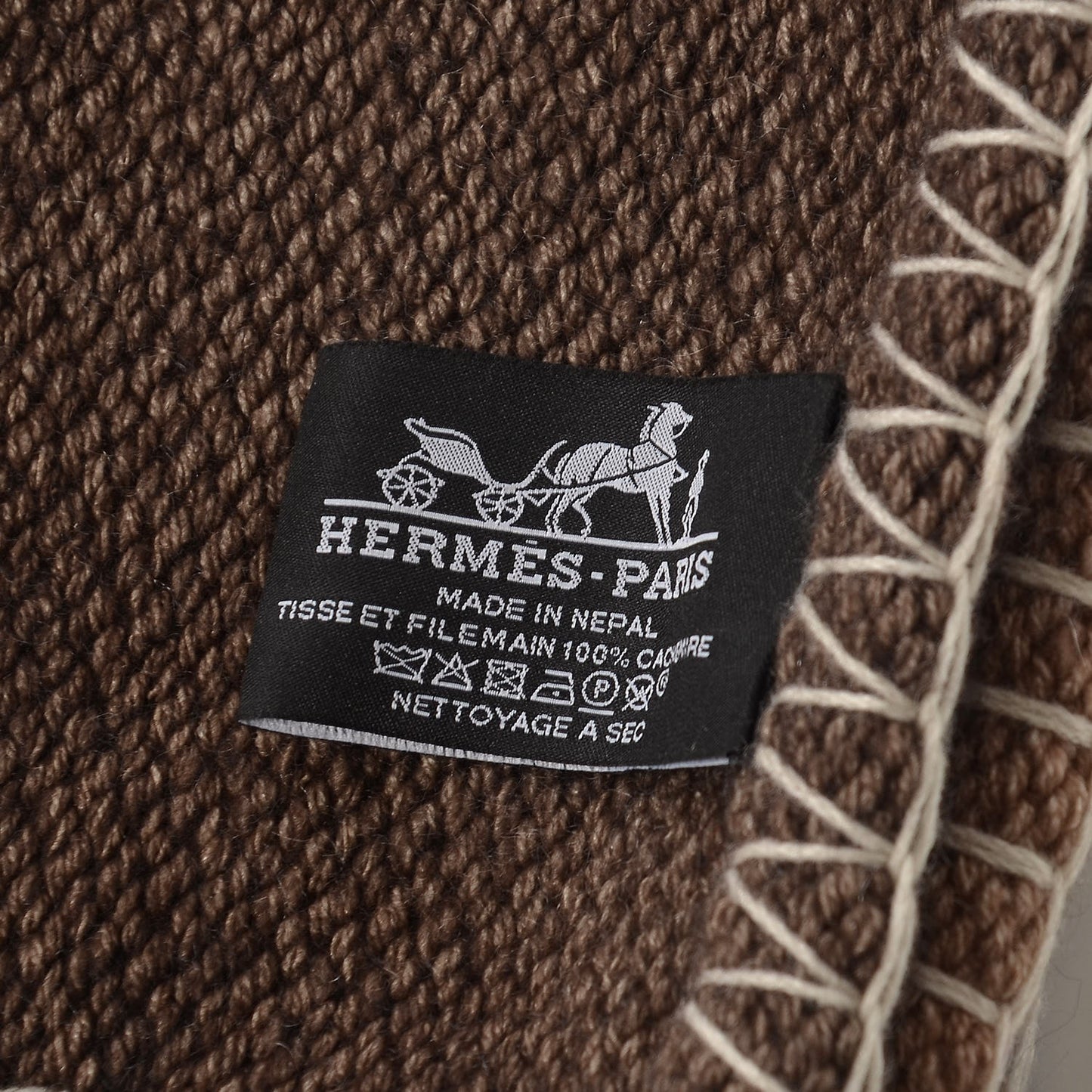 Cashmere Tangram Avalon Blanket Sable Galet