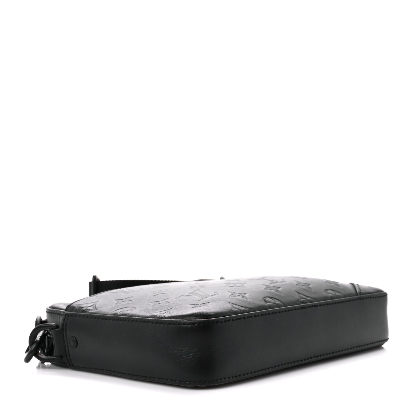 Calfskin Monogram Shadow Duo Messenger Black