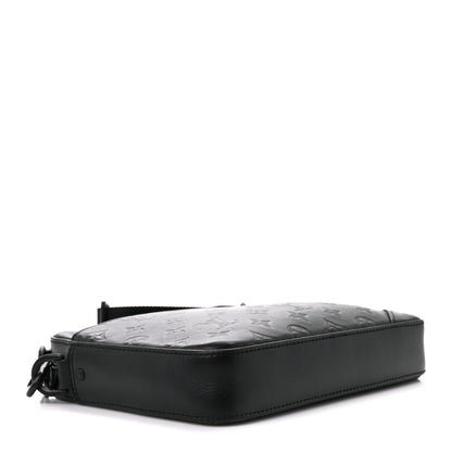 Louis Vuitton Calfskin Monogram Shadow Duo Messenger Black 4 of 13