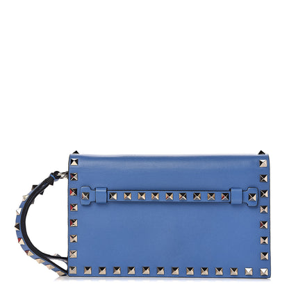 Valentino Garavani Nappa Small Rockstud Wristlet Clutch Light Sapphire 1 of 8