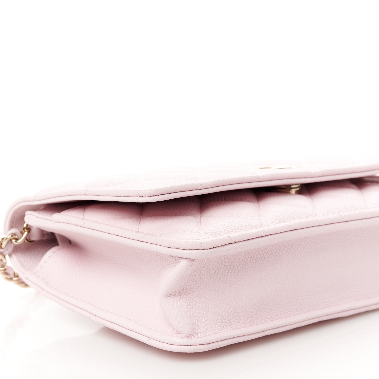 Chanel Caviar Quilted Tiny CC Wallet On Chain WOC Light Pink 10 of 11