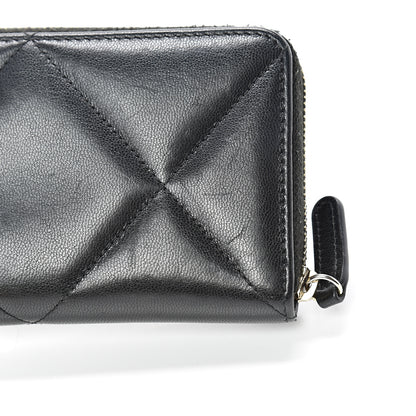 Chanel Lambskin Quilted 19 Zipped Wallet Black 11 of 11
