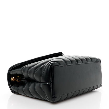 Saint Laurent Calfskin Y Quilted Monogram Small Loulou Chain Satchel Black 4 of 11