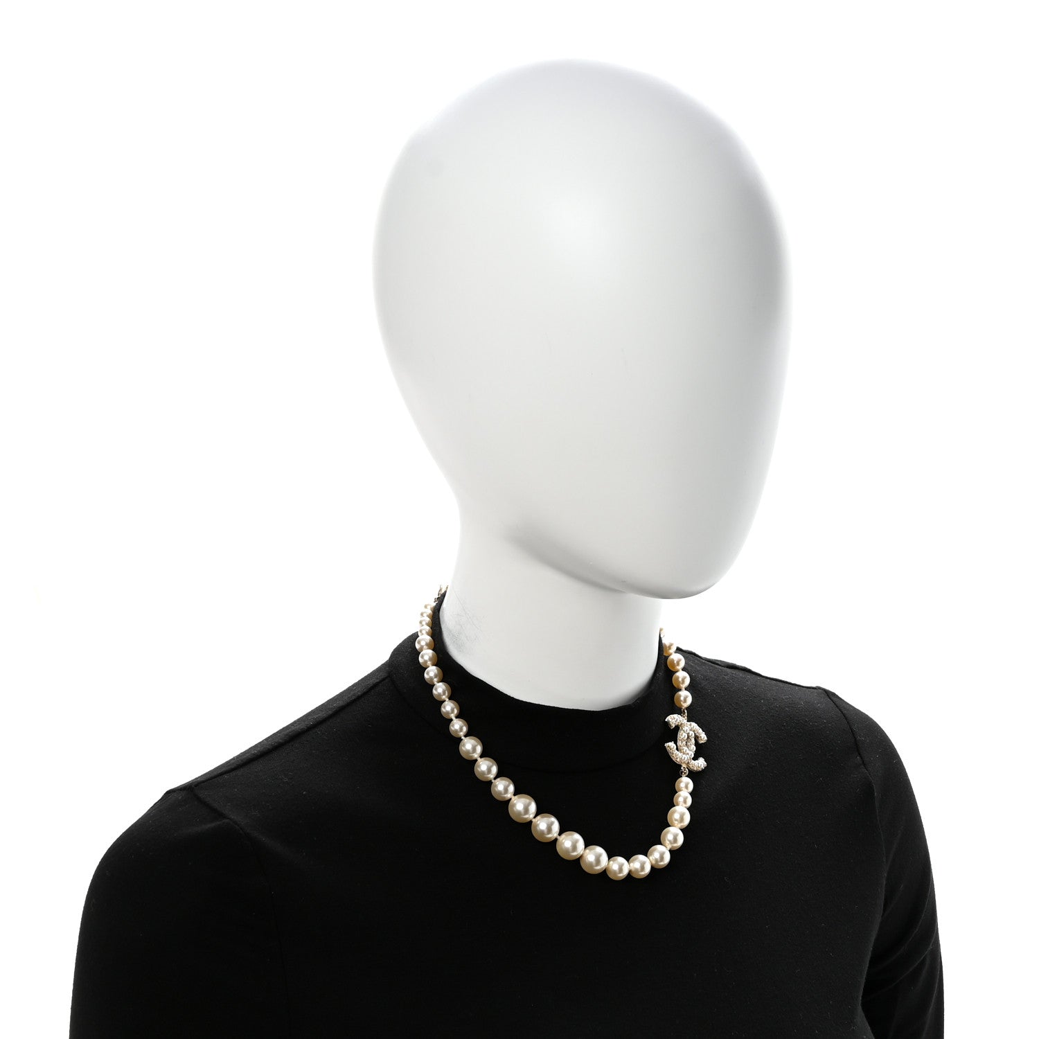 Chanel Pearl CC 100th Anniversary Necklace Light Gold 2 of 7