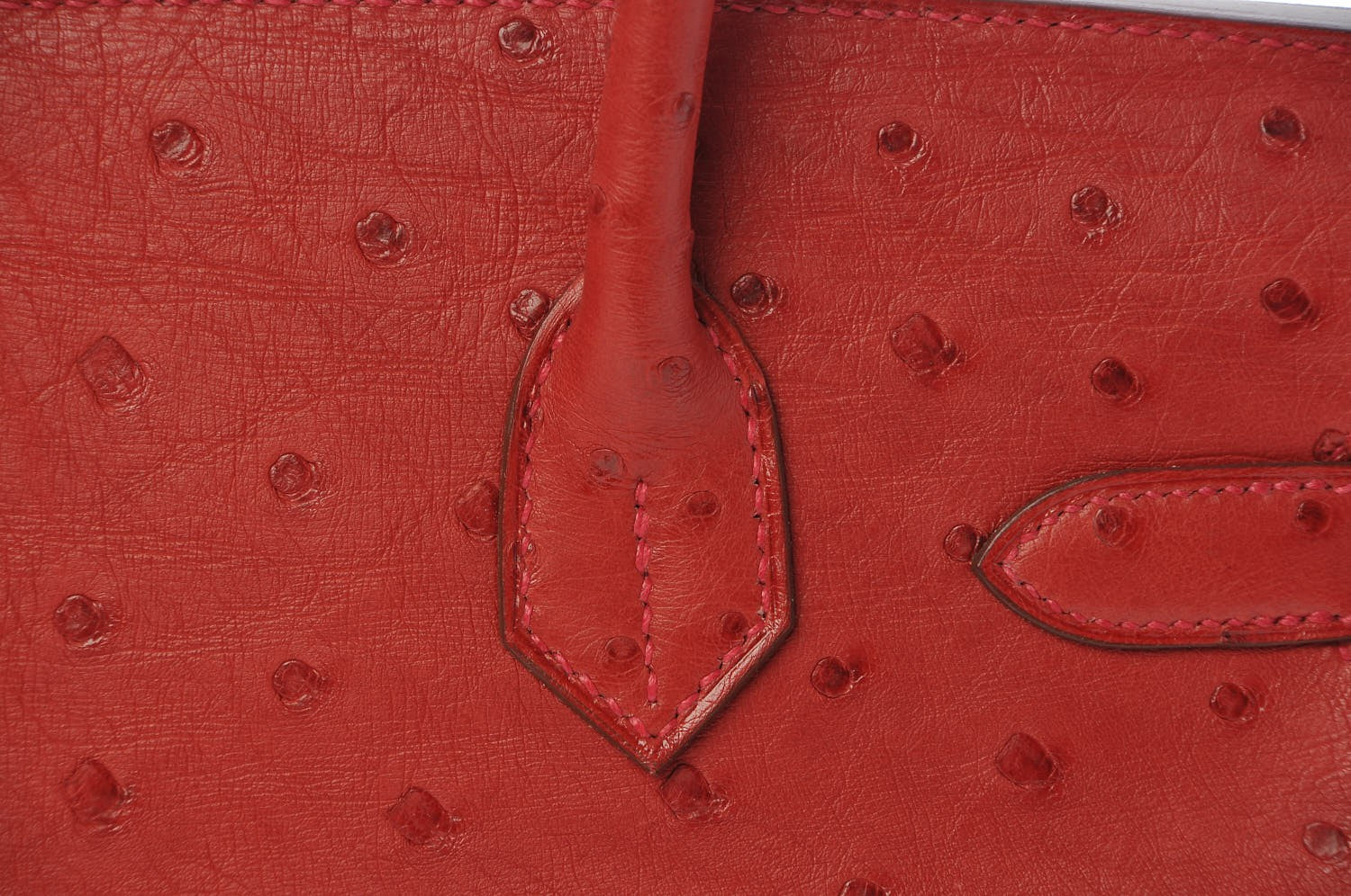 Hermes Ostrich Birkin 30 Rouge Vif 20 of 30