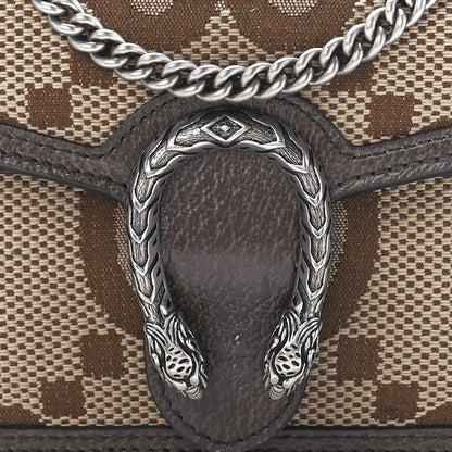 Gucci Monogram Jumbo GG Textured Dollar Calfskin Super Mini Dionysus Shoulder Bag Camel Ebony New Acero 7 of 10