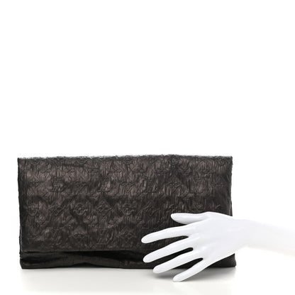 Louis Vuitton Jacquard Quilted Monogram Limelight Clutch GM Black 2 of 7