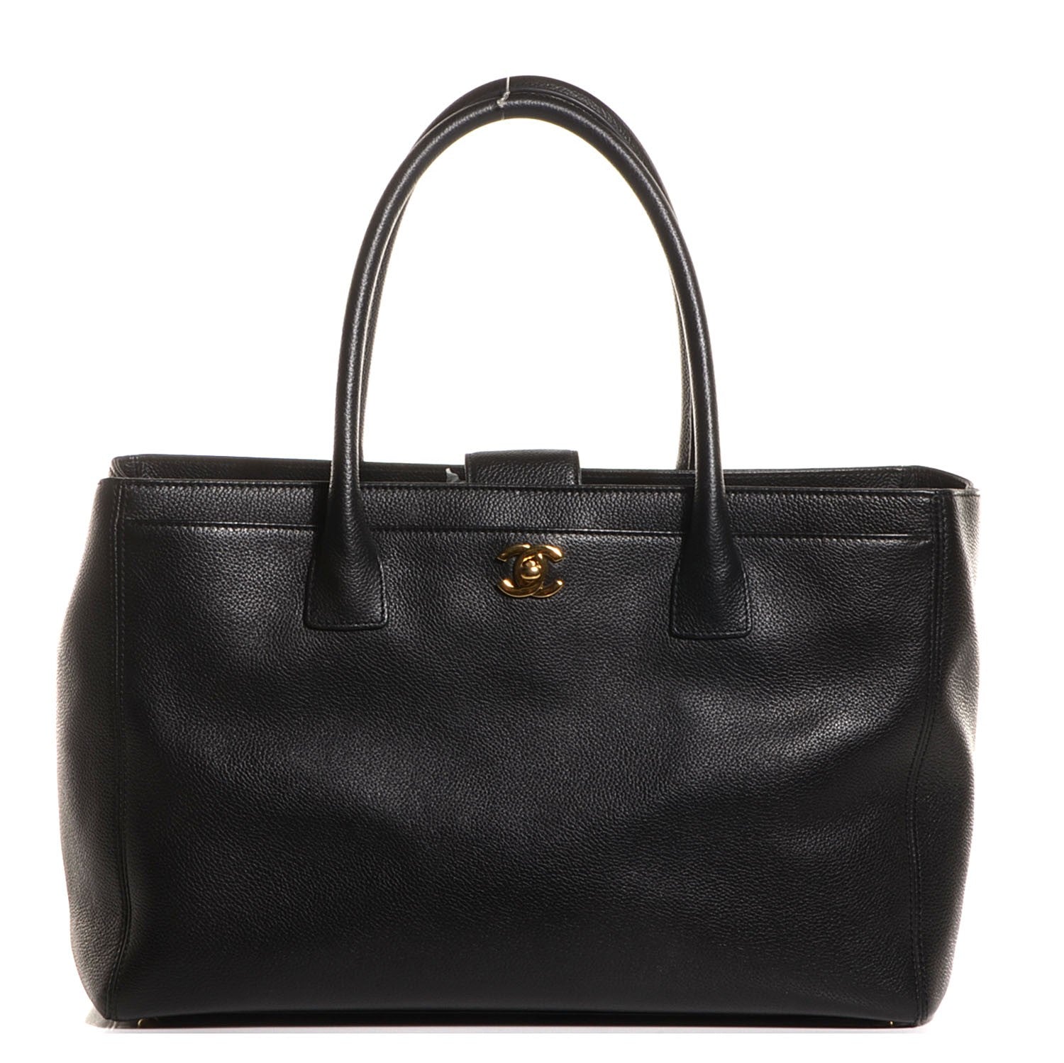 Chanel Calfskin Cerf Executive Shopper Tote Black 1 of 8