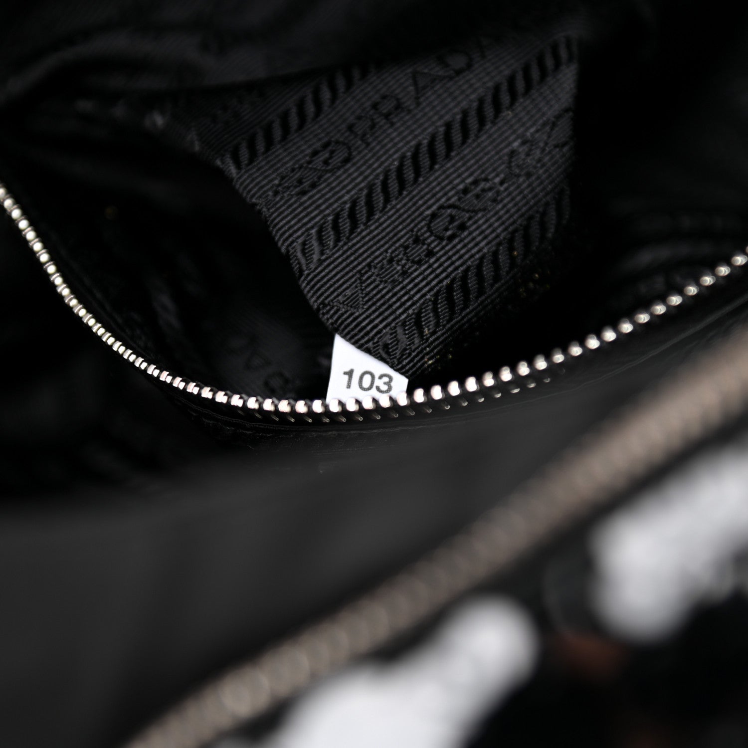 Prada Paillettes Vitello Signaux Bag Black 8 of 17