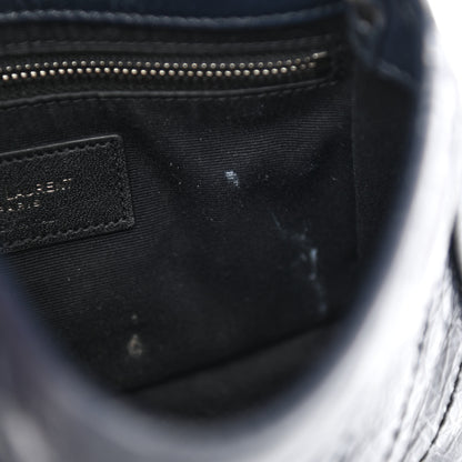 Saint Laurent Crinkled Calfskin Matelasse Monogram Niki Chain Wallet Deep Marine 10 of 10