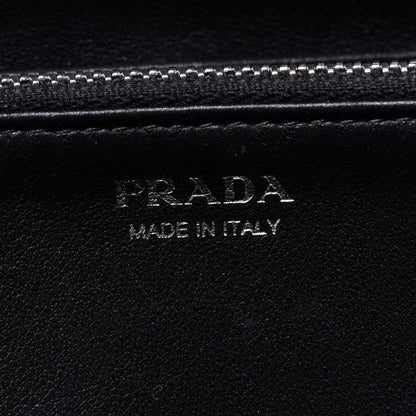 Prada Saffiano Metal Zip Around Wallet White 6 of 8