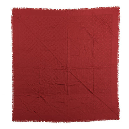 Louis Vuitton Silk Wool Monogram Shawl Pomme D'Amour 1 of 3