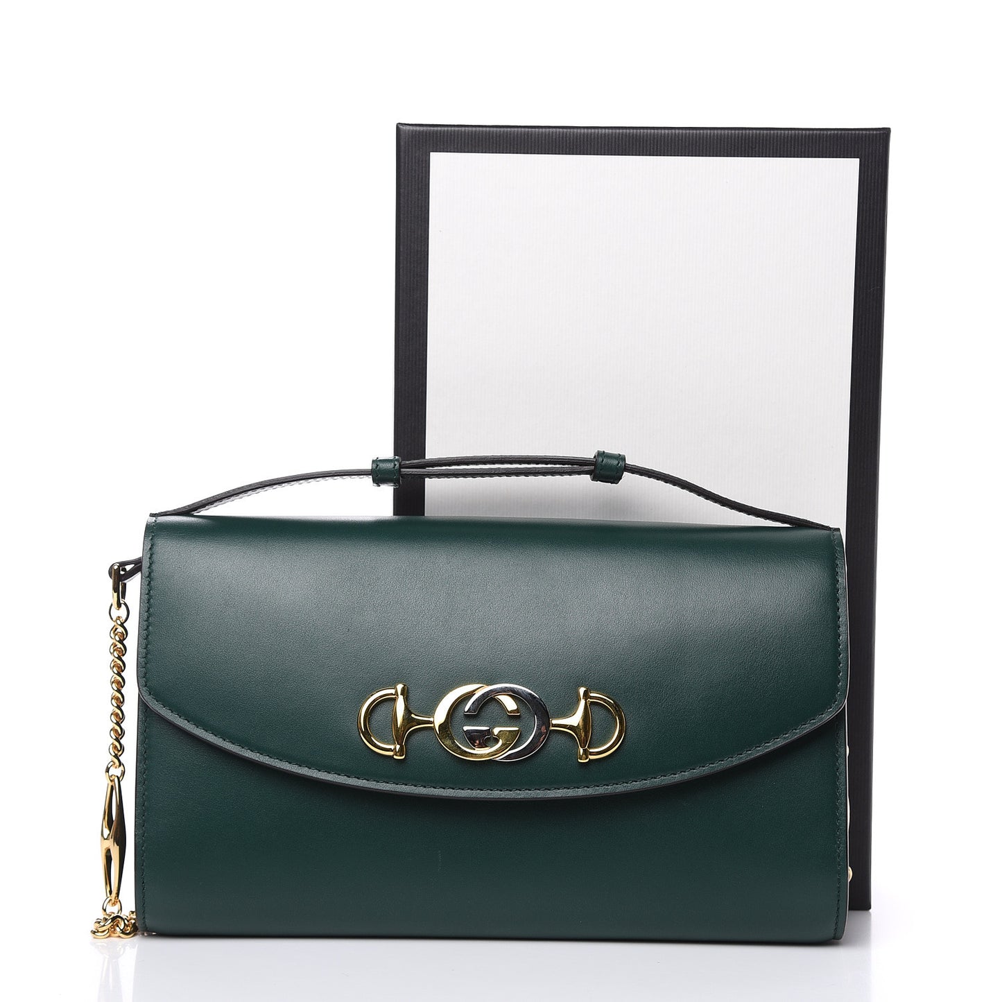 Smooth Calfskin Small Zumi Top Handle Shoulder Bag Vintage Green