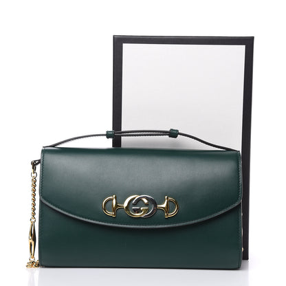 Gucci Smooth Calfskin Small Zumi Top Handle Shoulder Bag Vintage Green 11 of 11