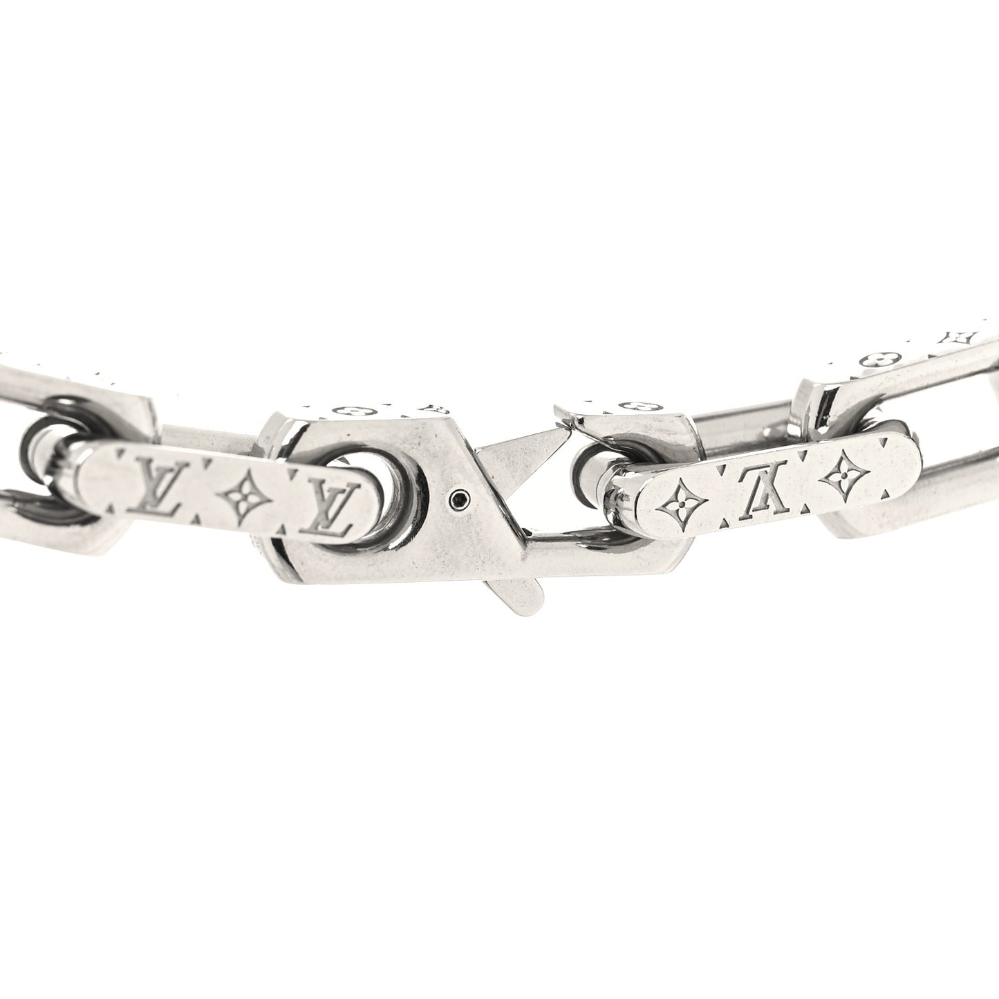 Monogram Chain Necklace Silver