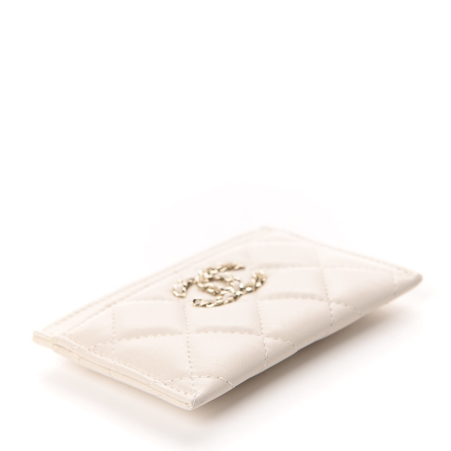 Chanel Goatskin Quilted French New Wave Card Holder Ivory 4 of 9