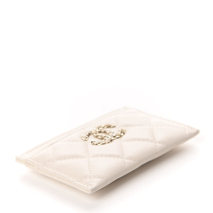 Chanel Goatskin Quilted French New Wave Card Holder Ivory 4 of 9