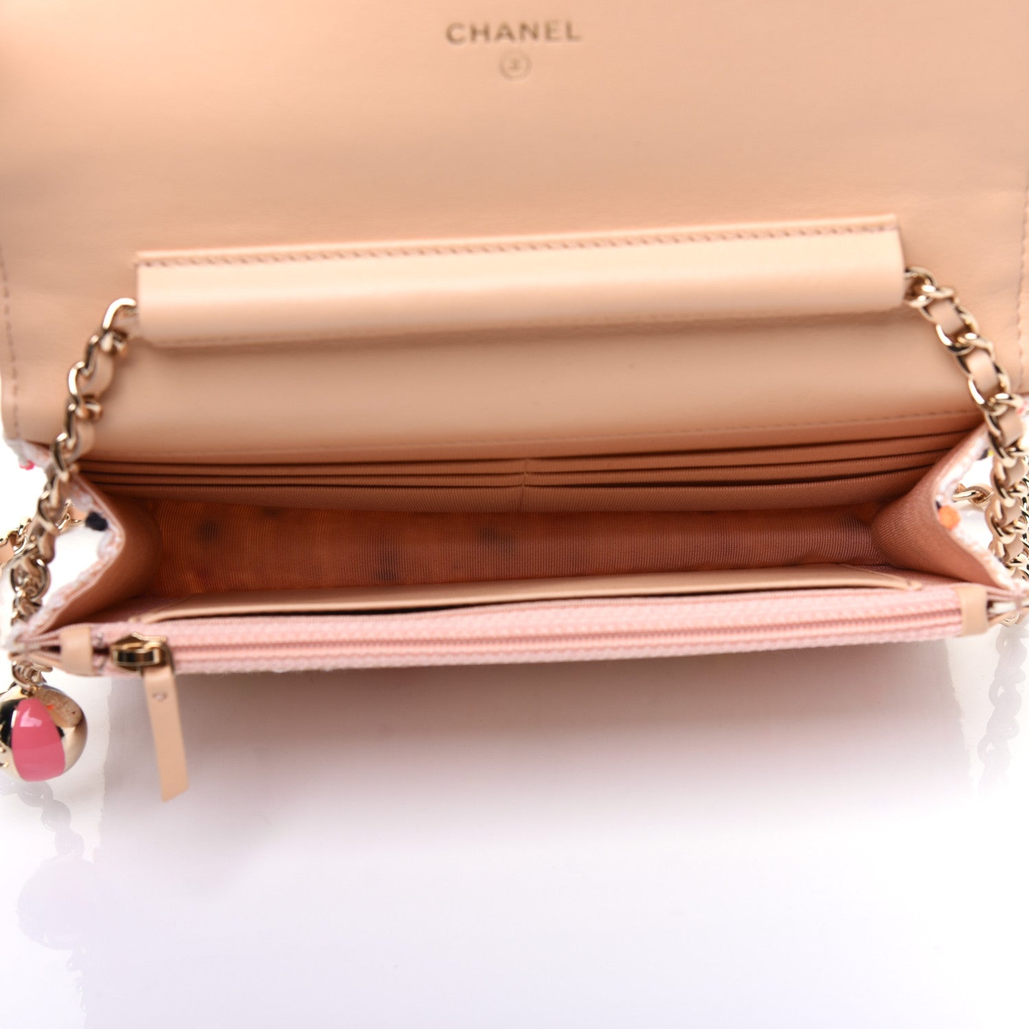 Chanel Candy Cotton Tweed & Beach Ball Wallet On Chain WOC Multicolor 5 of 14