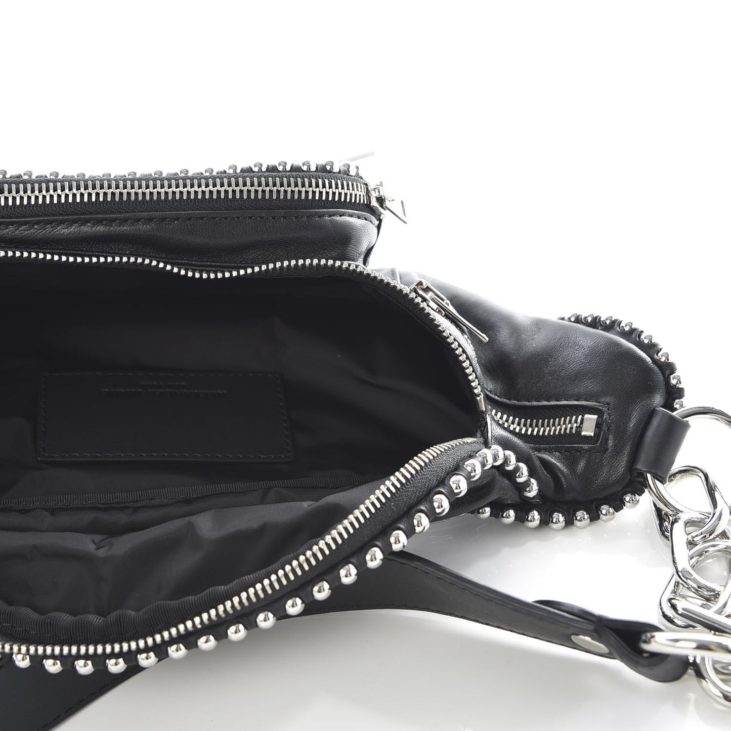 Lambskin Attica Studded Belt Bag Black