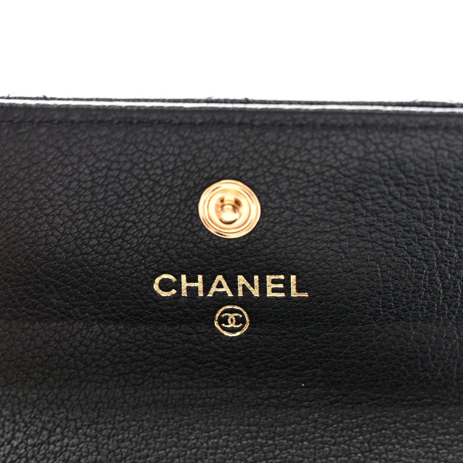 Chanel Goatskin Quilted Flap Card Holder Black 7 of 9
