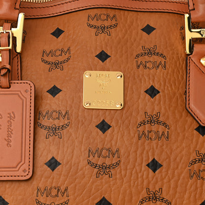 MCM Visetos Heritage Bowler Bag Cognac 8 of 11