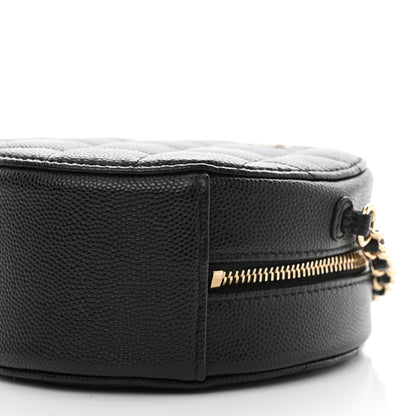 Chanel Caviar Quilted Round Clutch With Chain Black 11 of 12