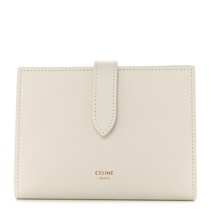Celine Grained Calfskin Medium Multifunction Strap Wallet White 1 of 7