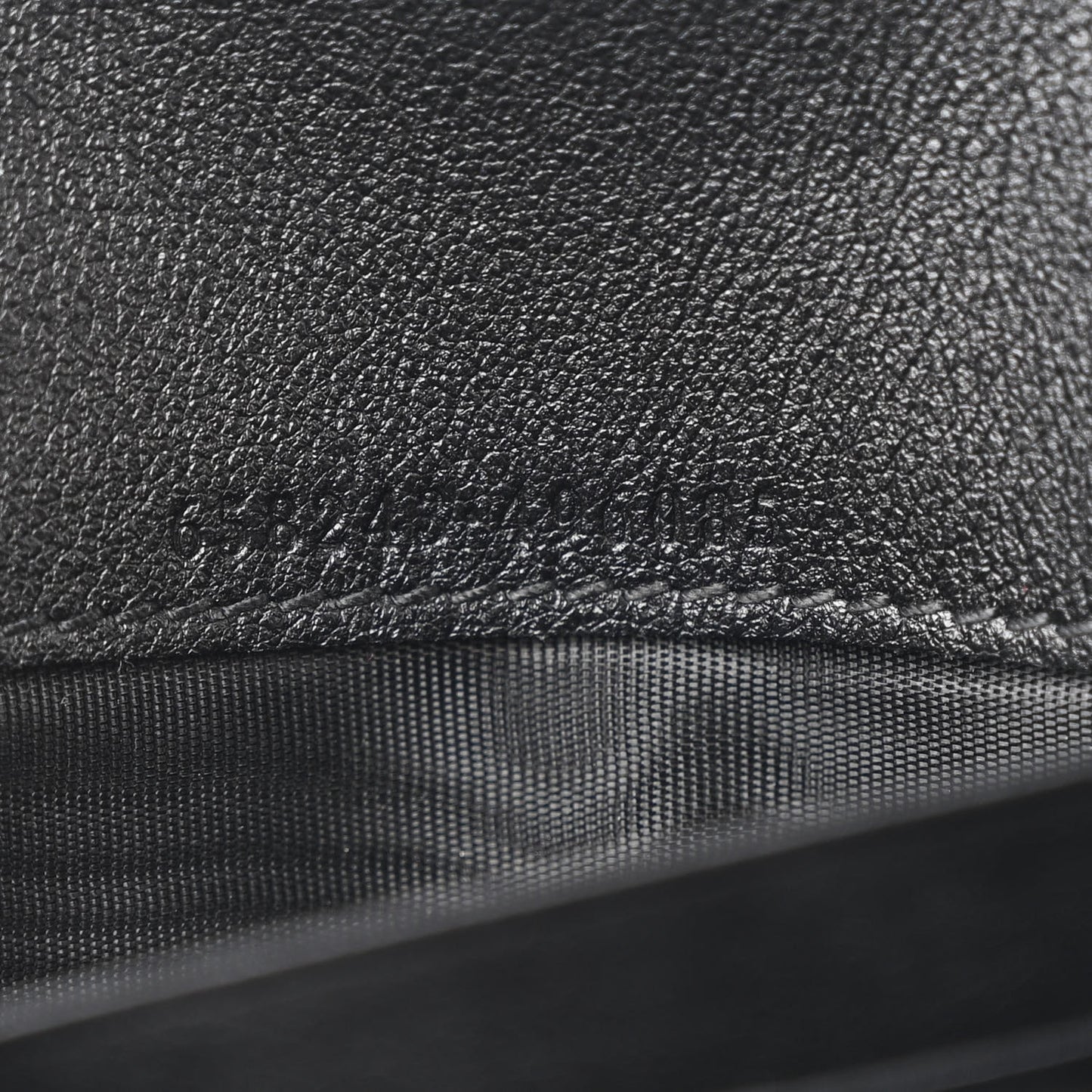 Wonka Grain Calfskin Diana Chain Wallet Black