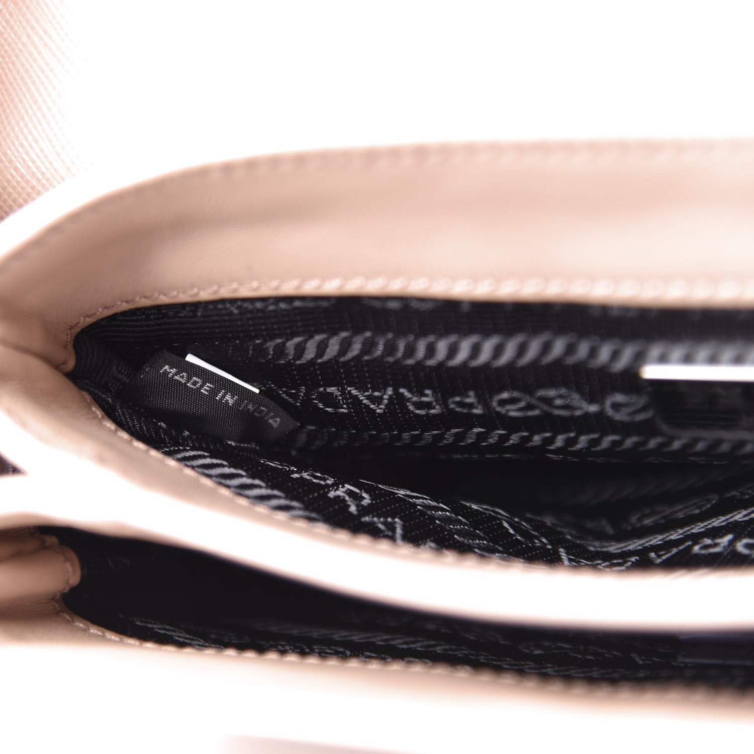 Prada Saffiano Soft Calfskin Chain Crossbody Bag Cipria 9 of 10