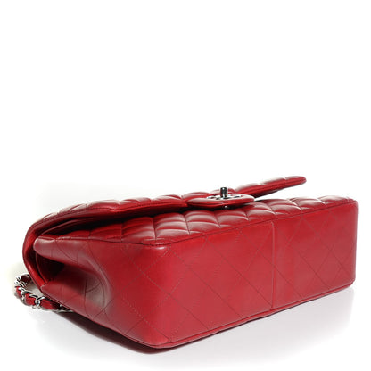 Chanel Lambskin Quilted Jumbo Double Flap Red 4 of 9